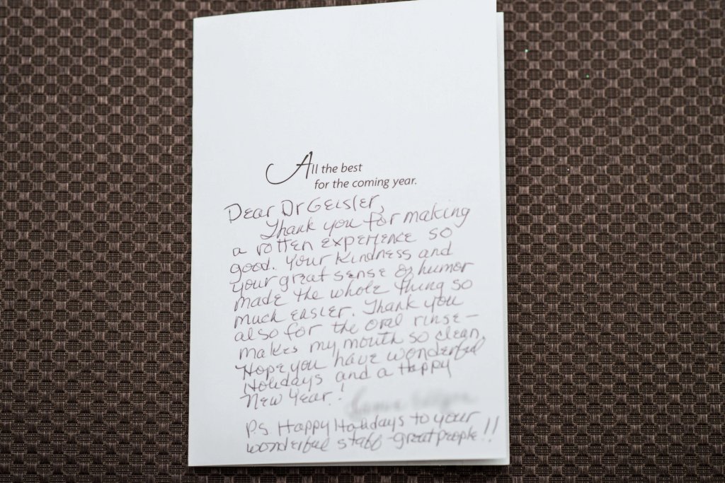 Patient review card number five