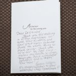 Patient review card number five