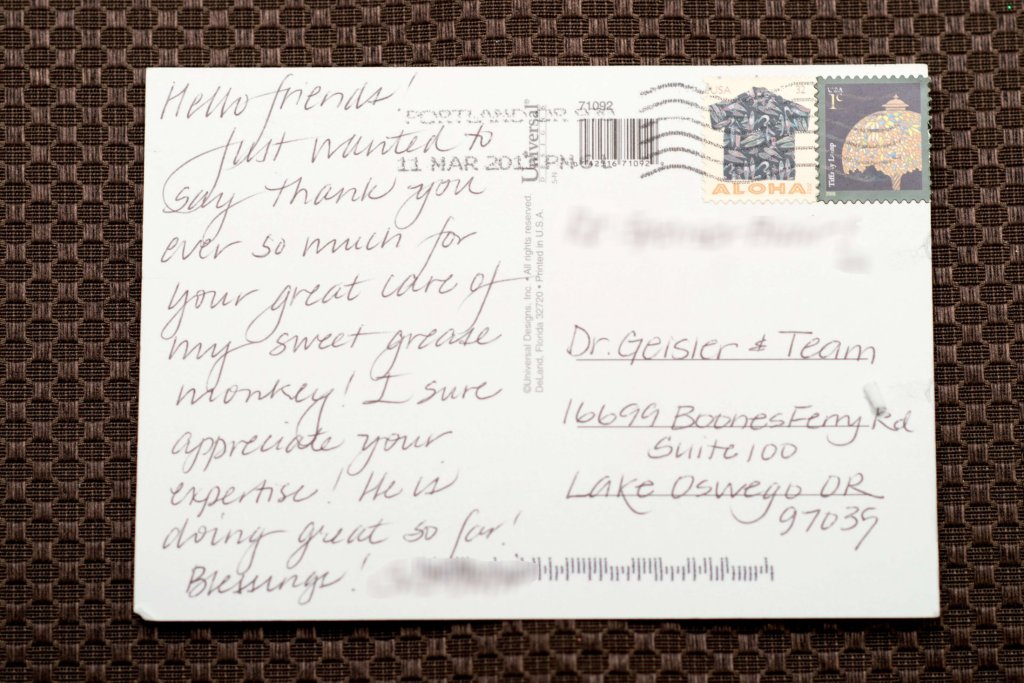 Patient review card number seven