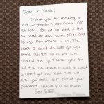 Patient review card number 9
