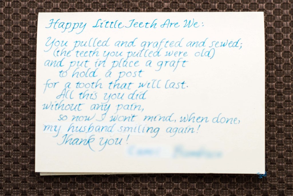 Patient review card number 15
