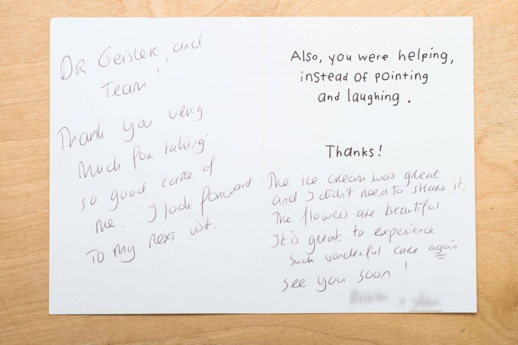 Patient review card number 30