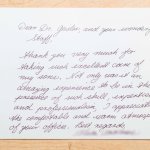 Patient review card number 36