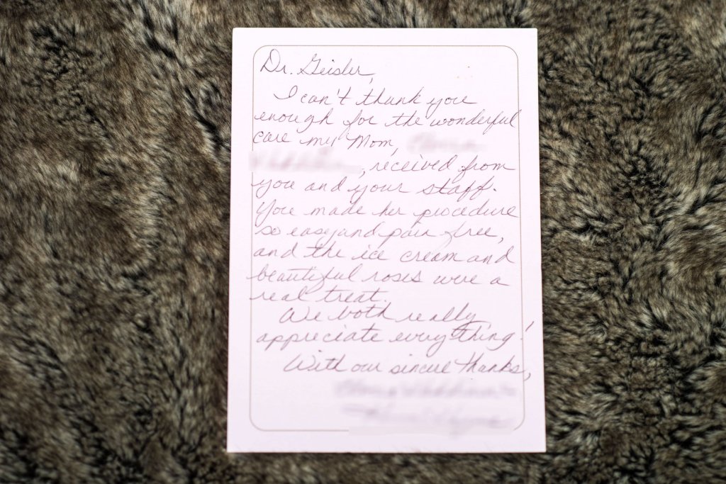 Patient review card number 50