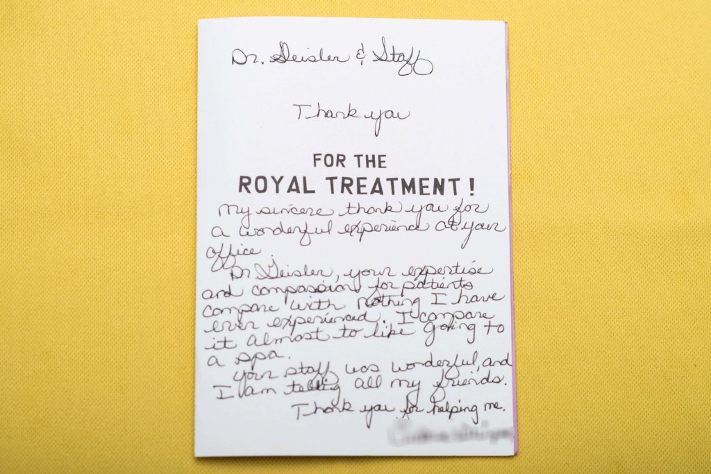 Patient review card number 52
