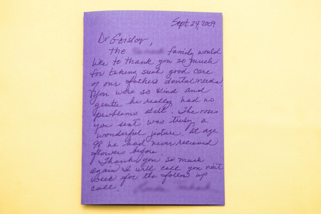 Patient review card number 58
