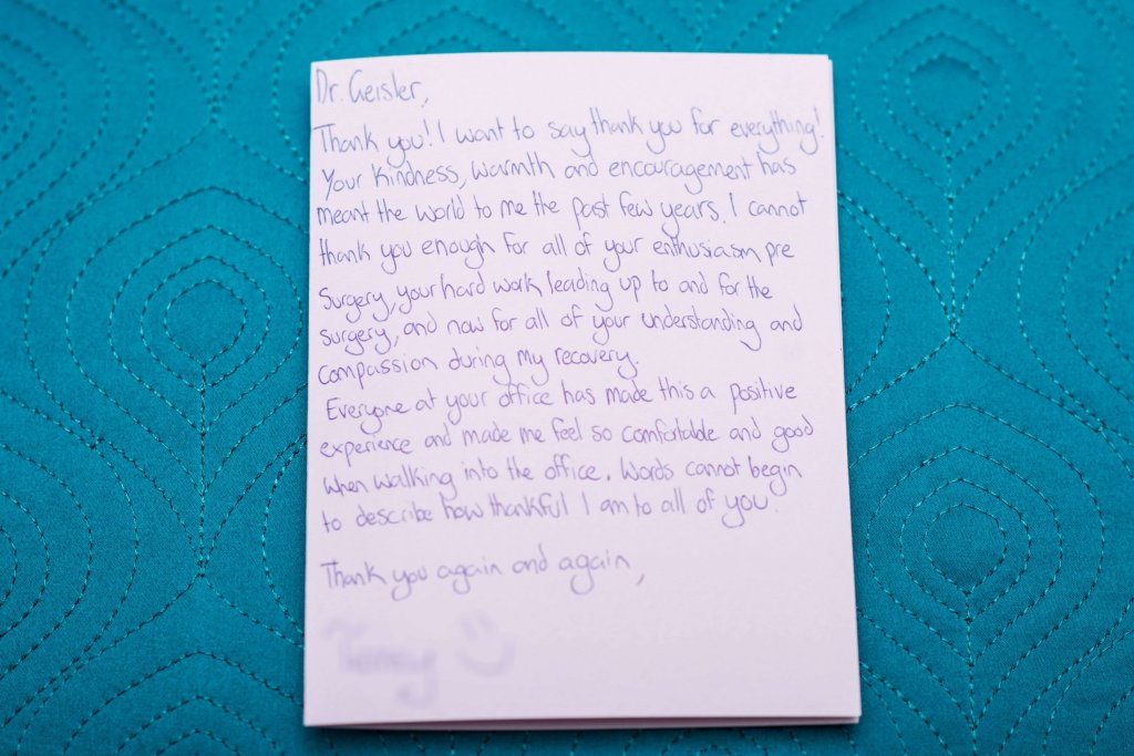 Patient review card number 63
