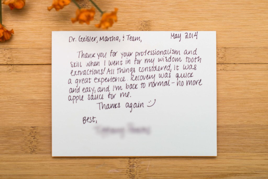 Patient review card number 65
