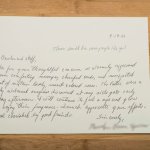 Patient review card number 72