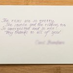 Patient review card number 78