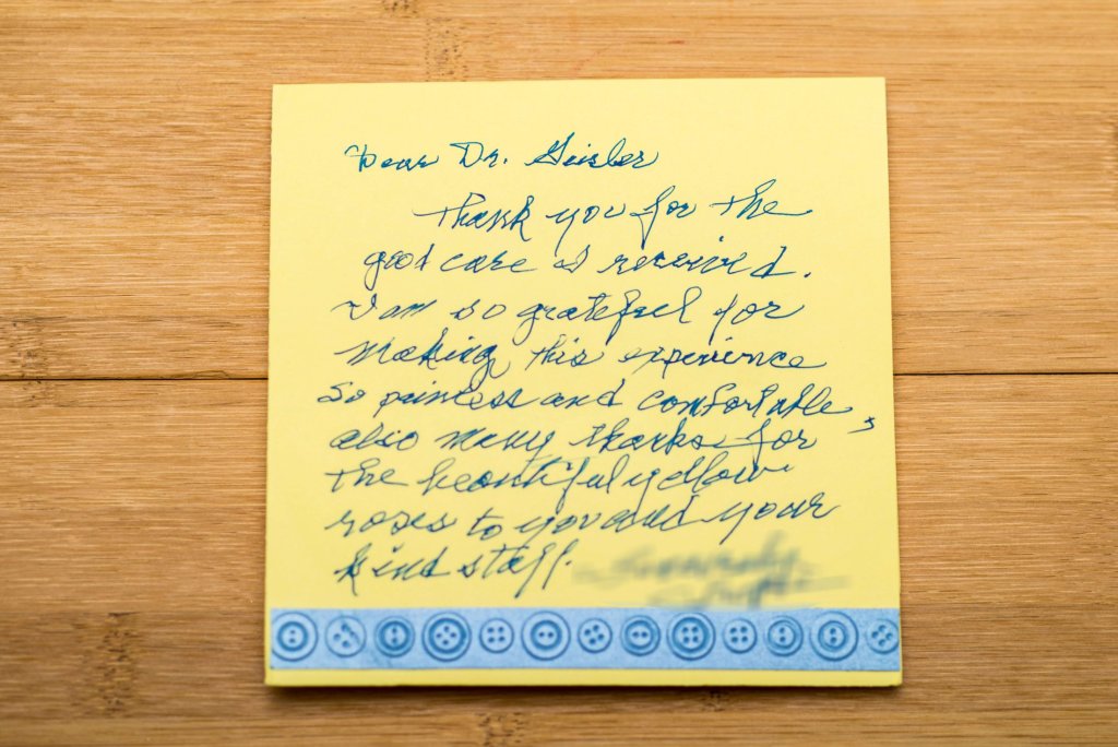 Patient review card number 84