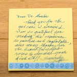 Patient review card number 84