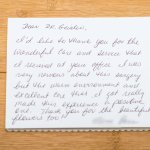 Patient review card number 86