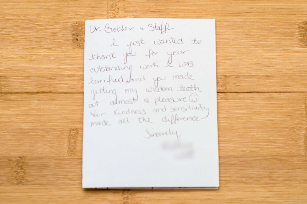 Patient review card number 96