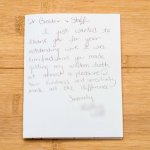Patient review card number 96