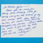 Patient review card number 98