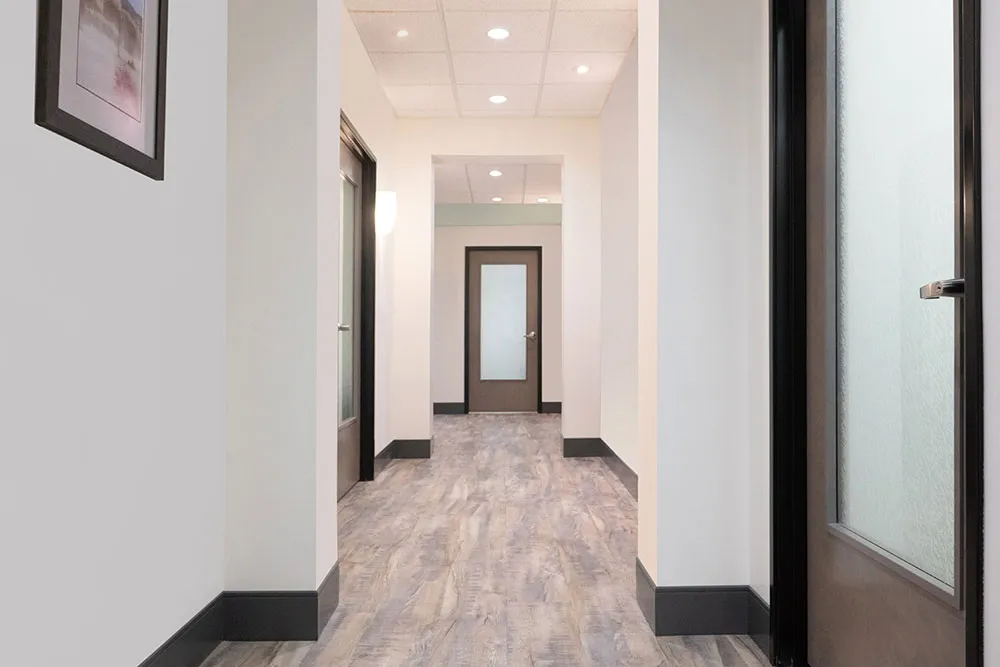 Oral surgery office hallway to surgical rooms