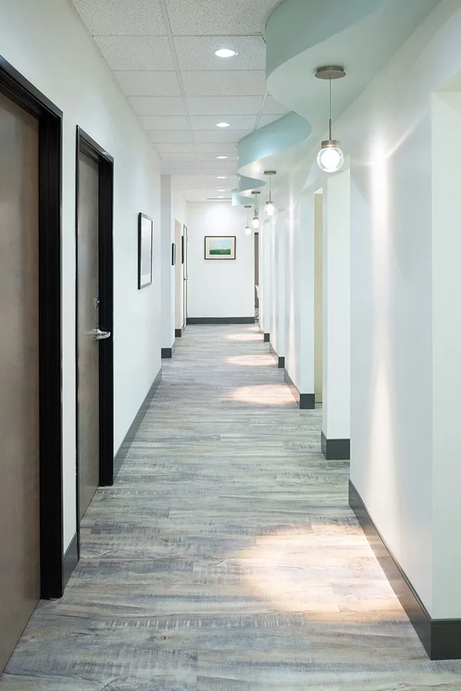 Oral Surgery office hallway to operatory rooms